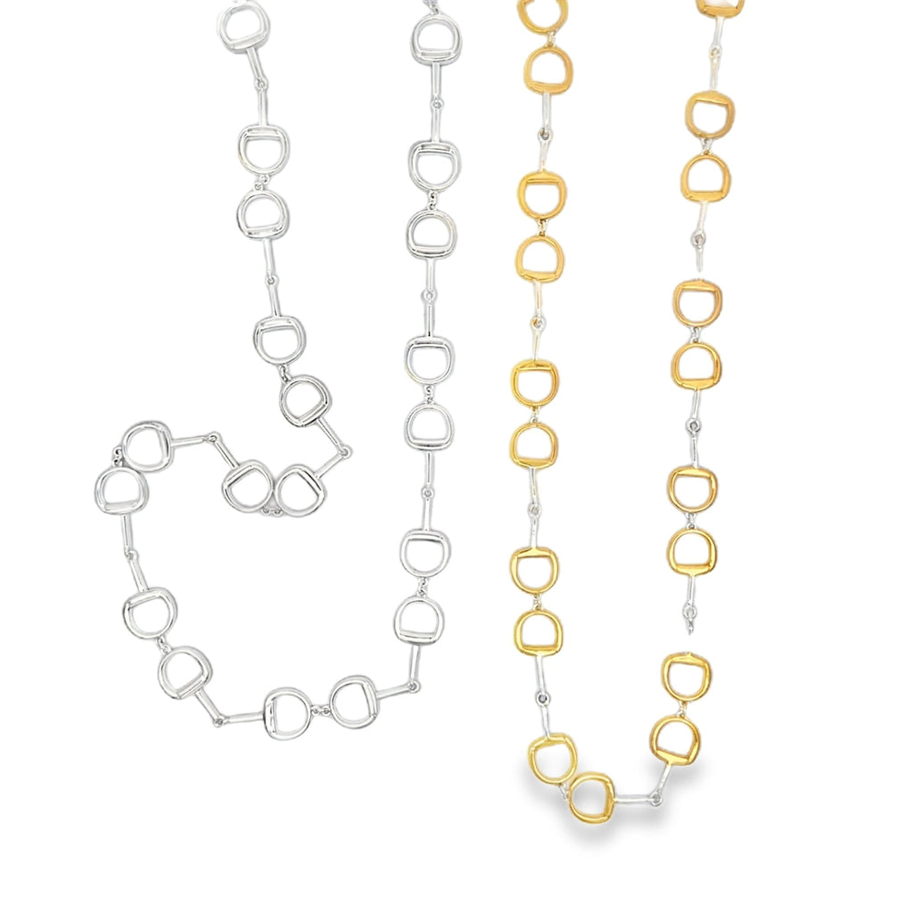 Sterling Silver Continuous Snaffle Large Necklace - Reeves & Reeves