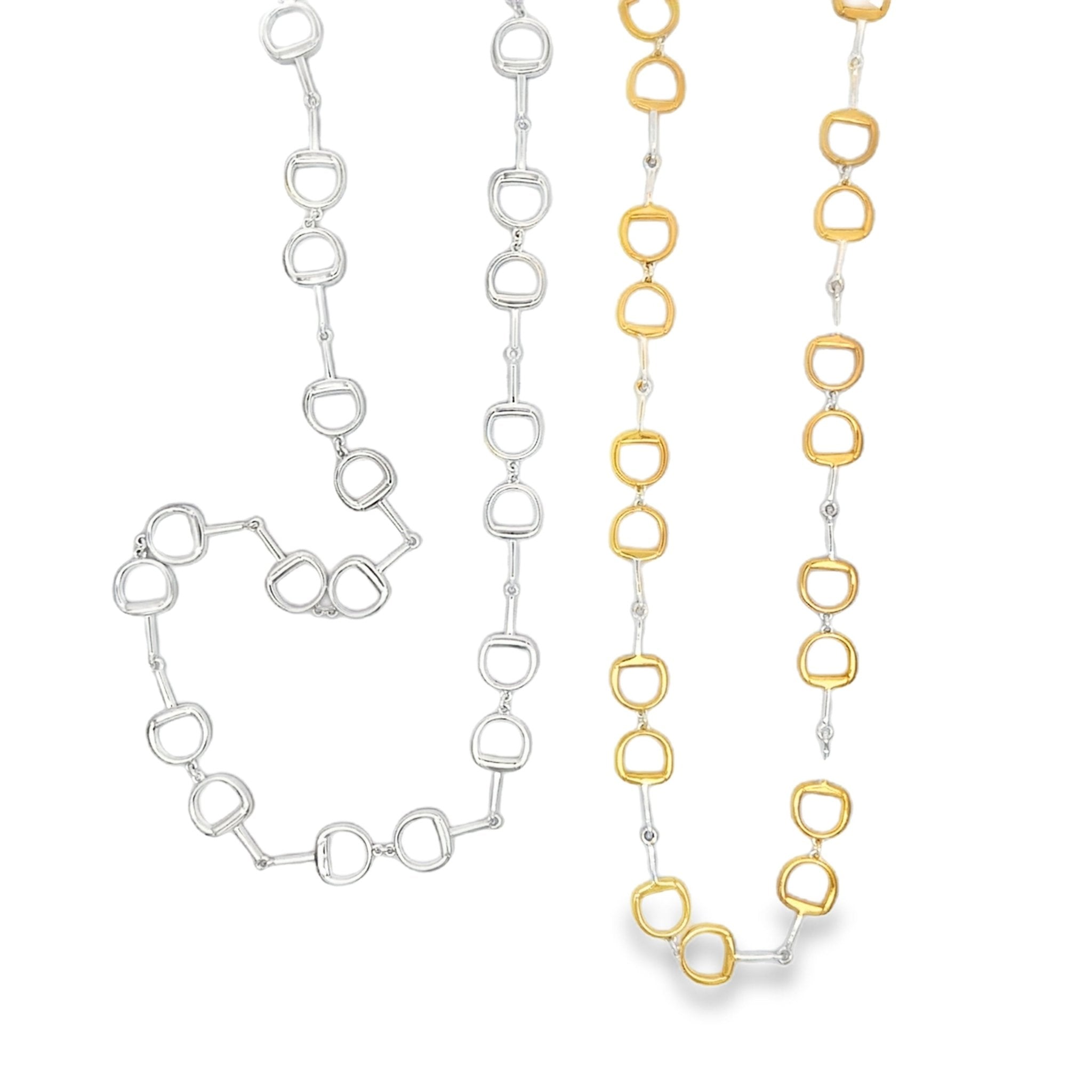 Sterling Silver Continuous Snaffle Large Necklace - Reeves & Reeves