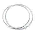 Sterling Silver Double Hammered Bangle - Reeves & Reeves