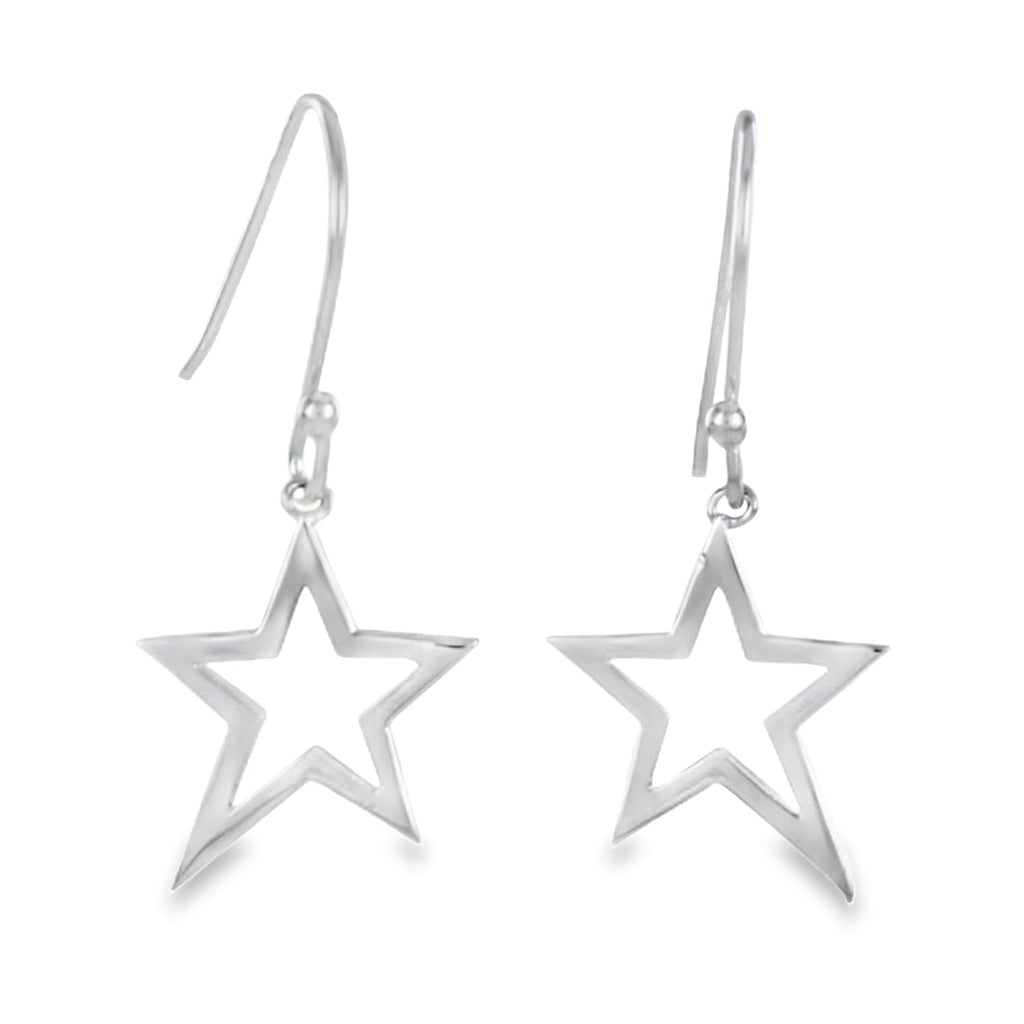 Sterling Silver Duet Star Earrings - Reeves & Reeves