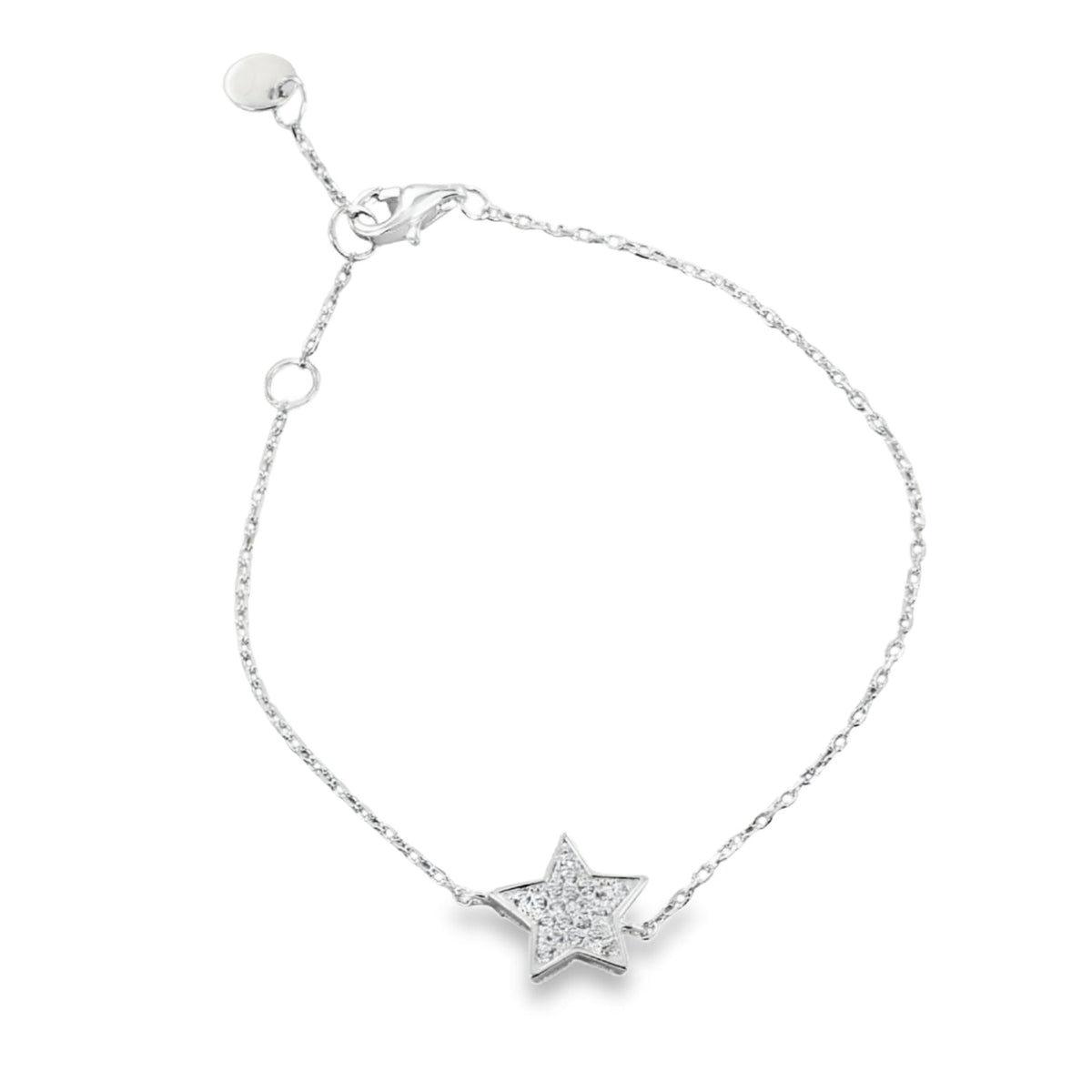 Sterling Silver Edged CZ Star Bracelet - Reeves & Reeves