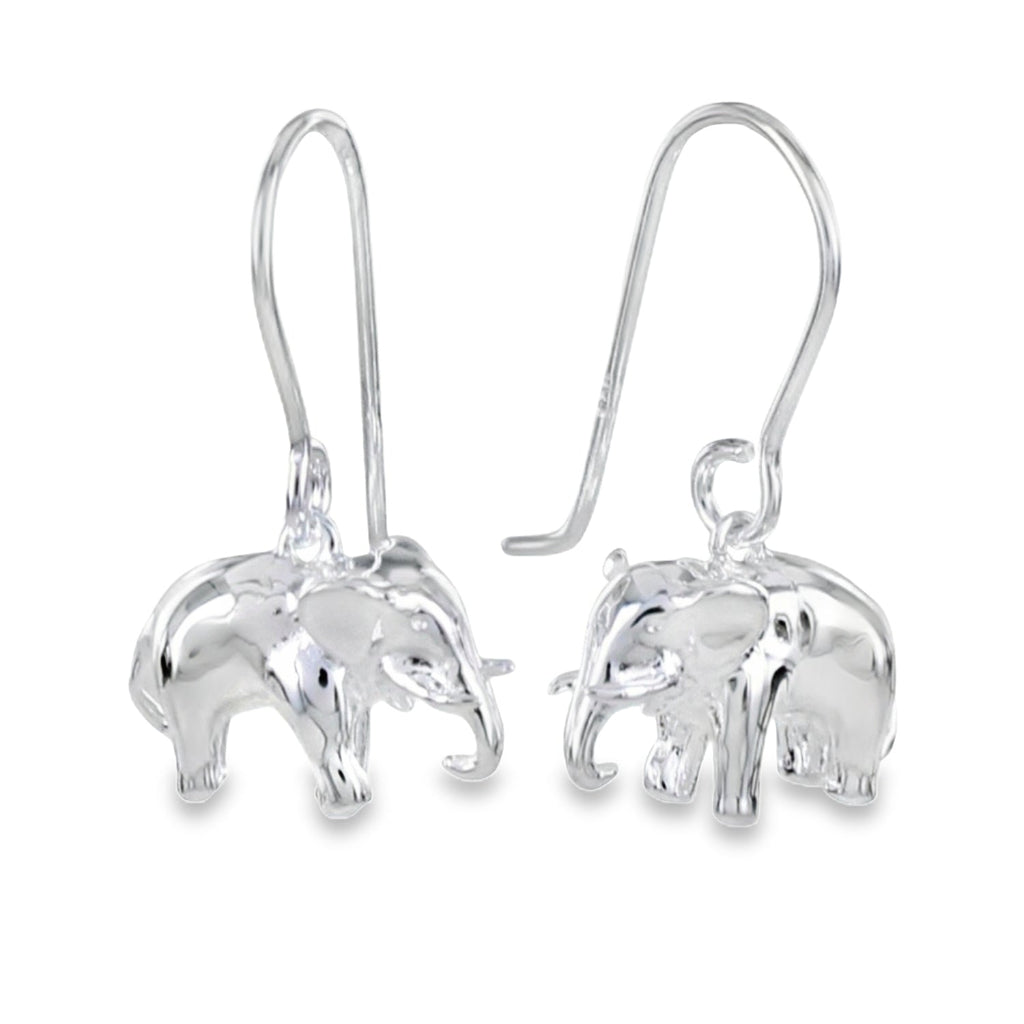 Sterling Silver Elephant Earrings - Reeves & Reeves