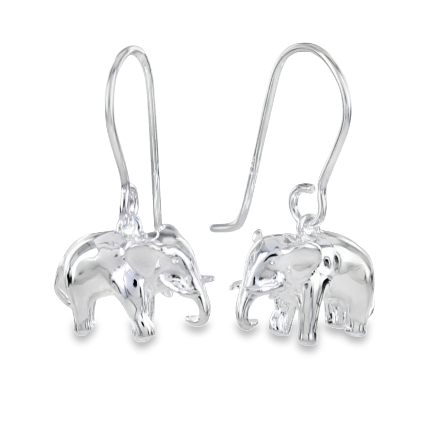 Sterling Silver Elephant Earrings - Reeves & Reeves