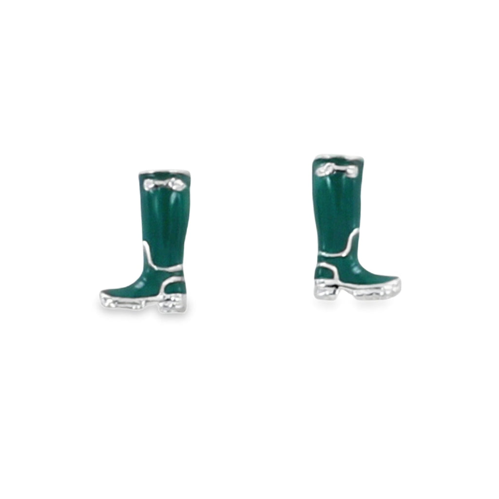 Sterling Silver & Enamel Welly Studs - Reeves & Reeves