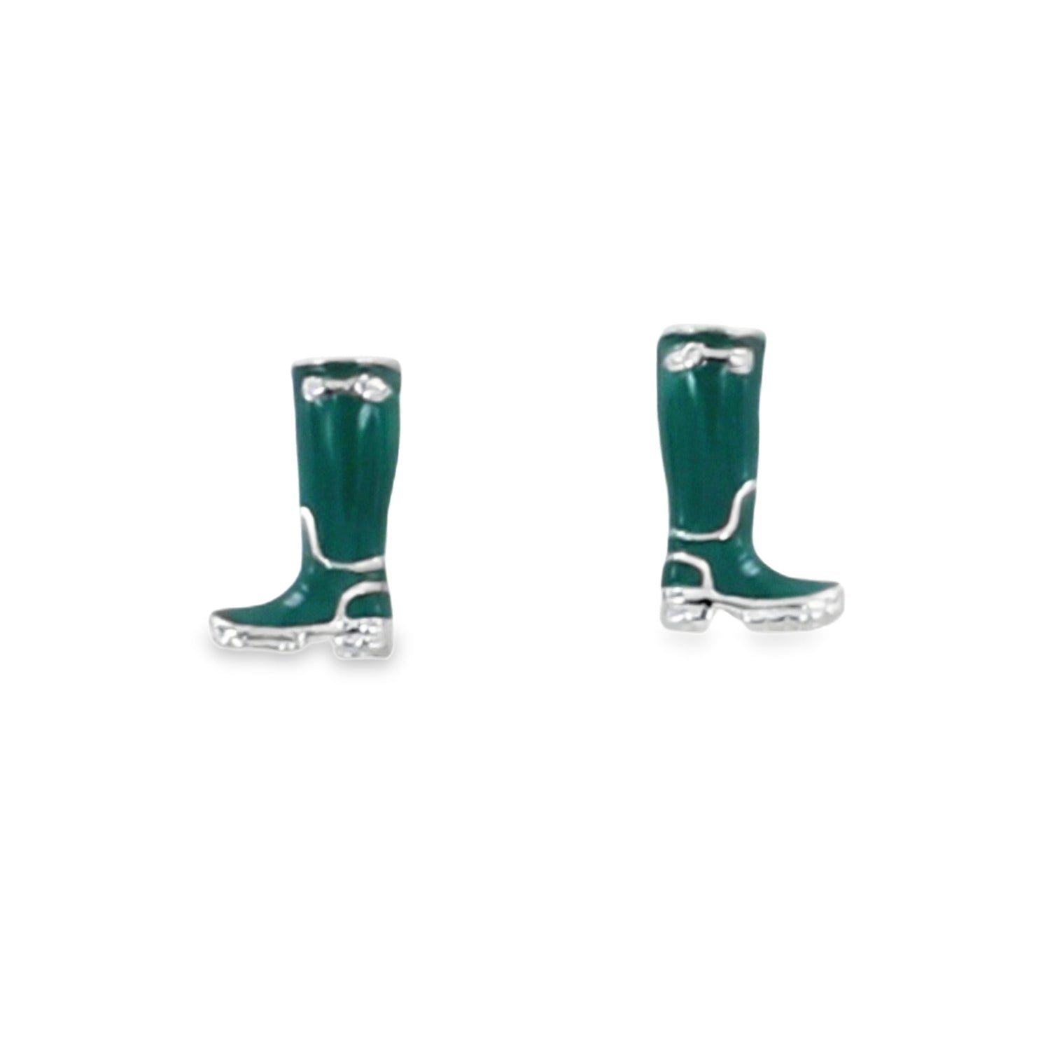 Sterling Silver & Enamel Welly Studs - Reeves & Reeves