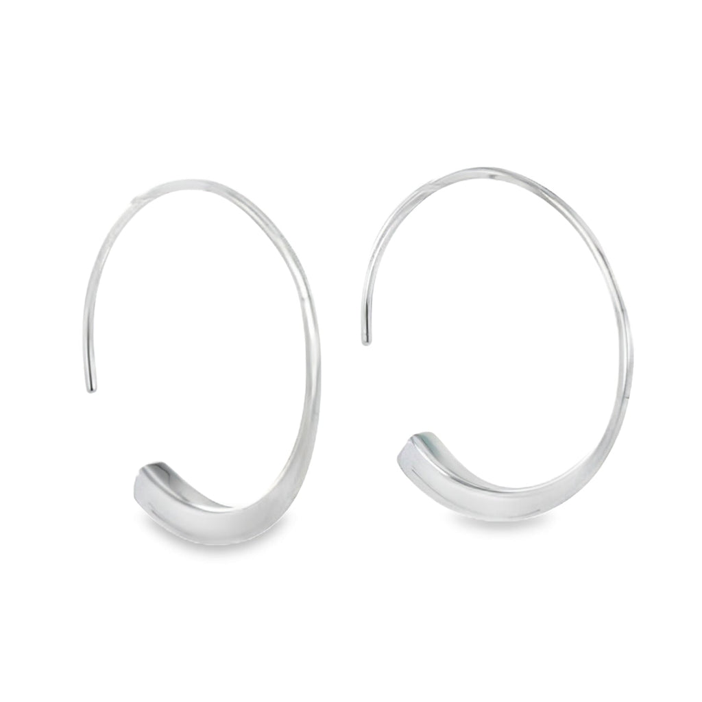Sterling Silver Farrier Nail Hoop Earrings - Reeves & Reeves