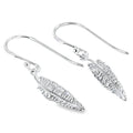 Sterling Silver Feather Drop Earrings - Reeves & Reeves
