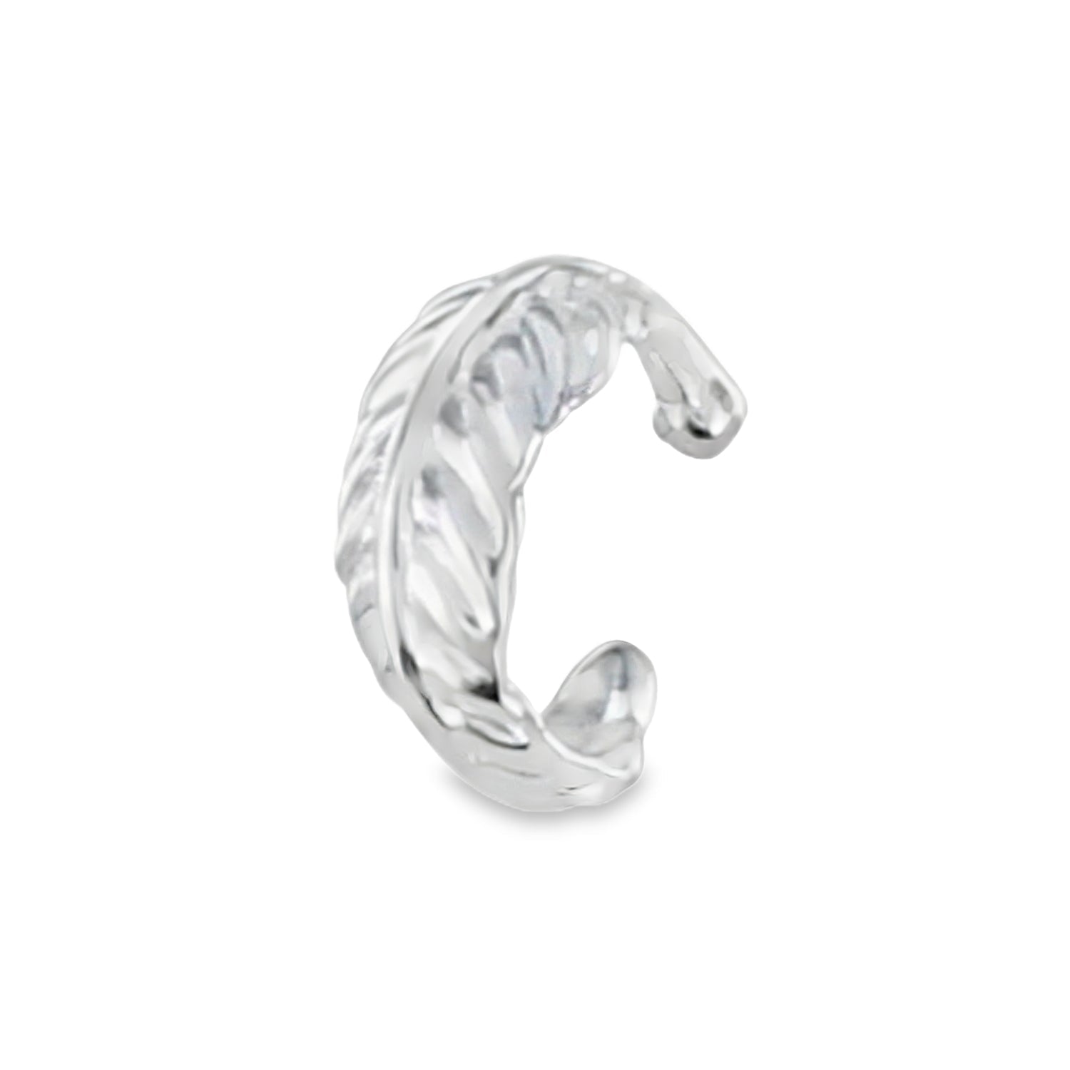 Sterling Silver Feather Ear Cuff - Reeves & Reeves