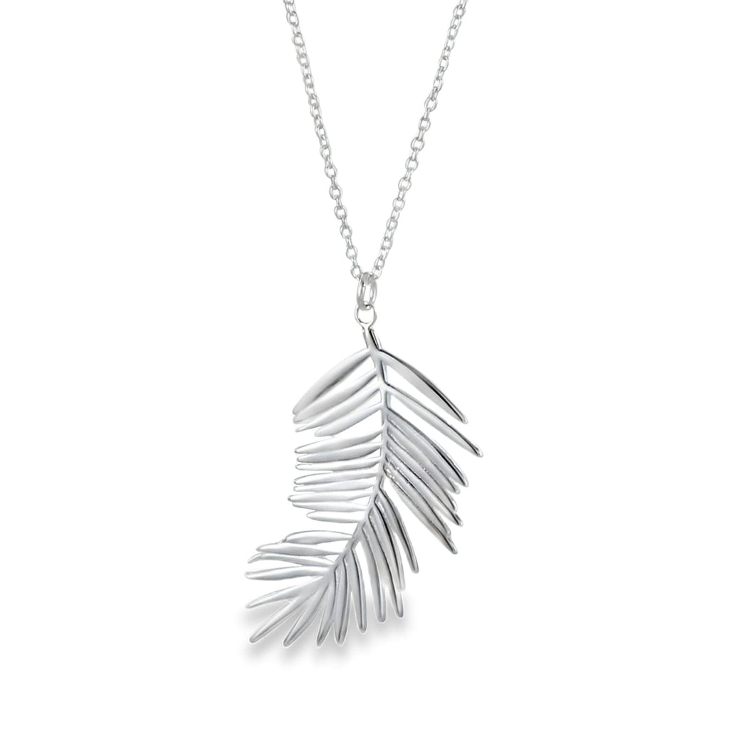 Sterling Silver Fern Leaf Necklace - Reeves & Reeves