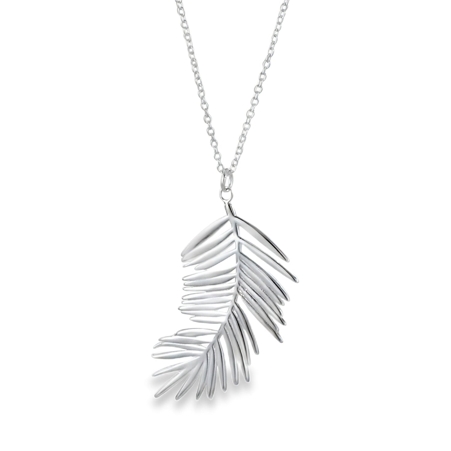 Sterling Silver Fern Leaf Necklace - Reeves & Reeves