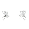 Sterling Silver Frog Stud Earrings - Reeves & Reeves