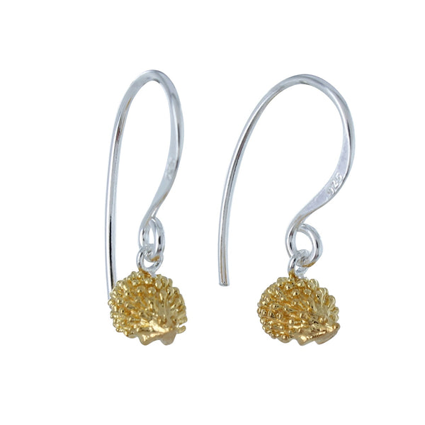 Sterling Silver Hedgehog Drop Earrings - Reeves & Reeves