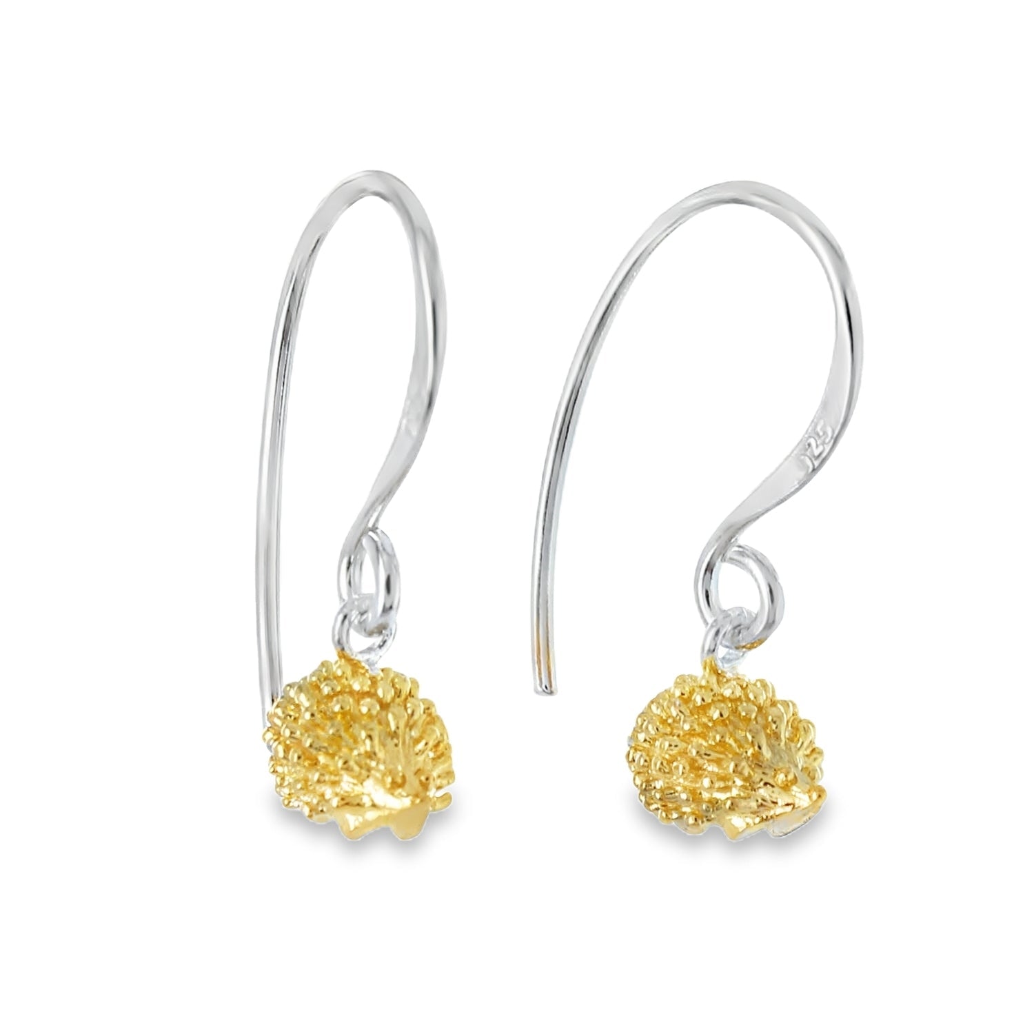 Sterling Silver Hedgehog Drop Earrings - Reeves & Reeves