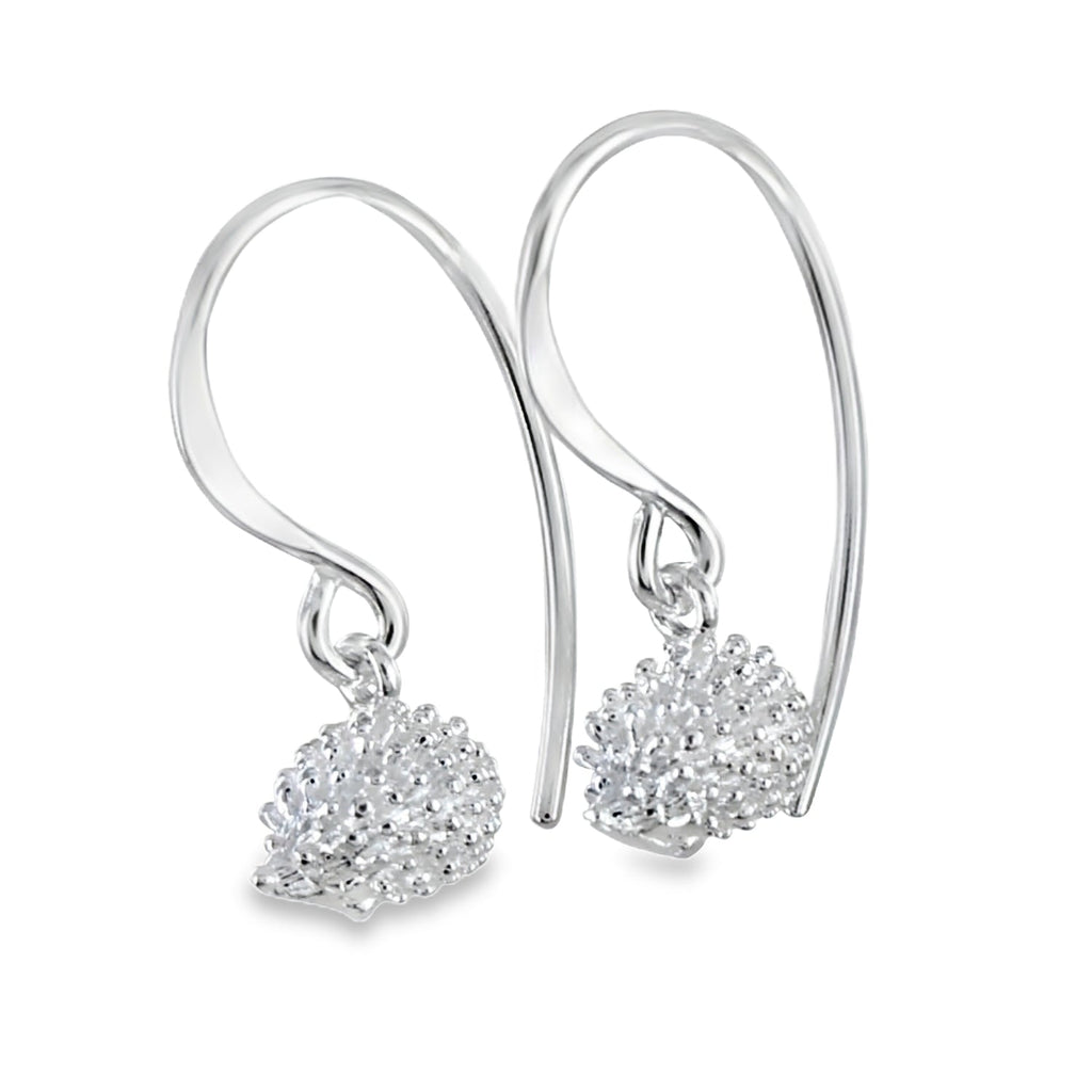 Sterling Silver Hedgehog Drop Earrings - Reeves & Reeves