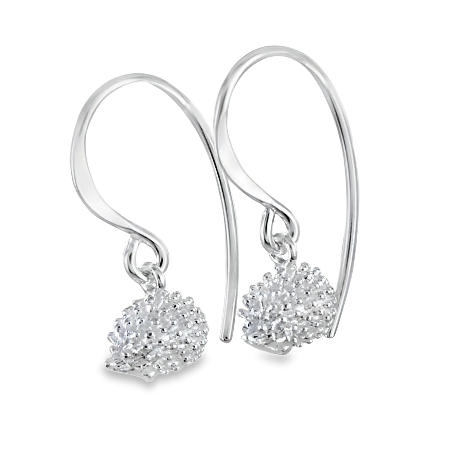 Sterling Silver Hedgehog Drop Earrings - Reeves & Reeves