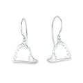 Sterling Silver Hedgehog Silhouette Drop Earrings - Reeves & Reeves