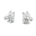 Sterling Silver Horse Head Stud Earrings - Reeves & Reeves