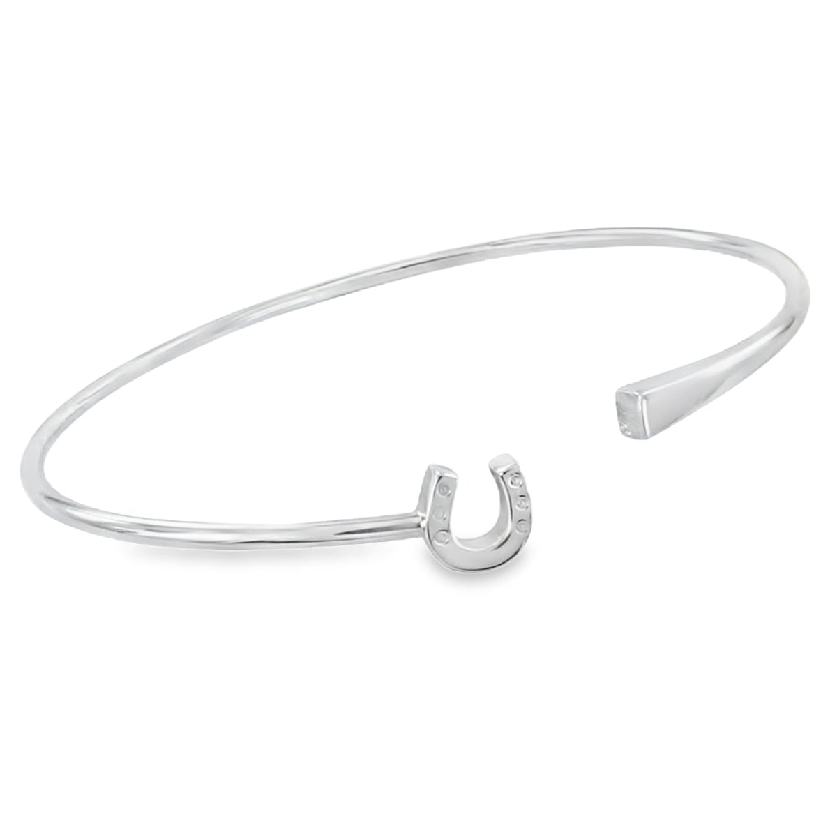 Sterling Silver Horseshoe and Nail Cuff Bracelet - Reeves & Reeves