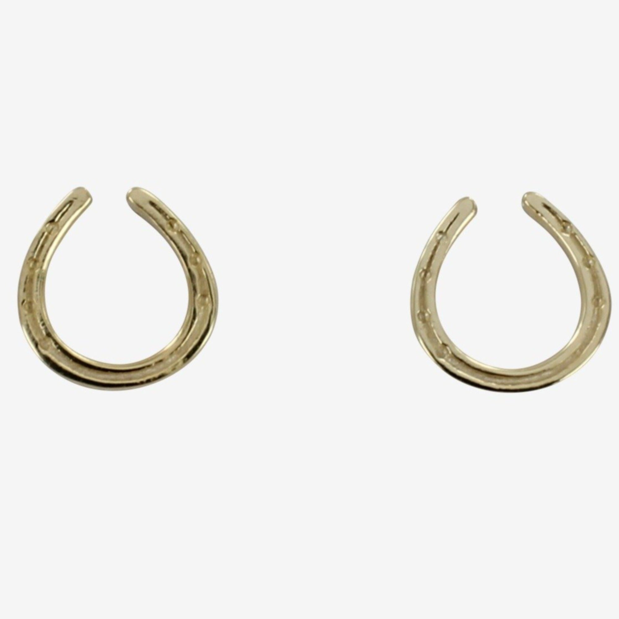 A pair of Horseshoe Stud Earrings, in sterling silver with 18ct gold plate.