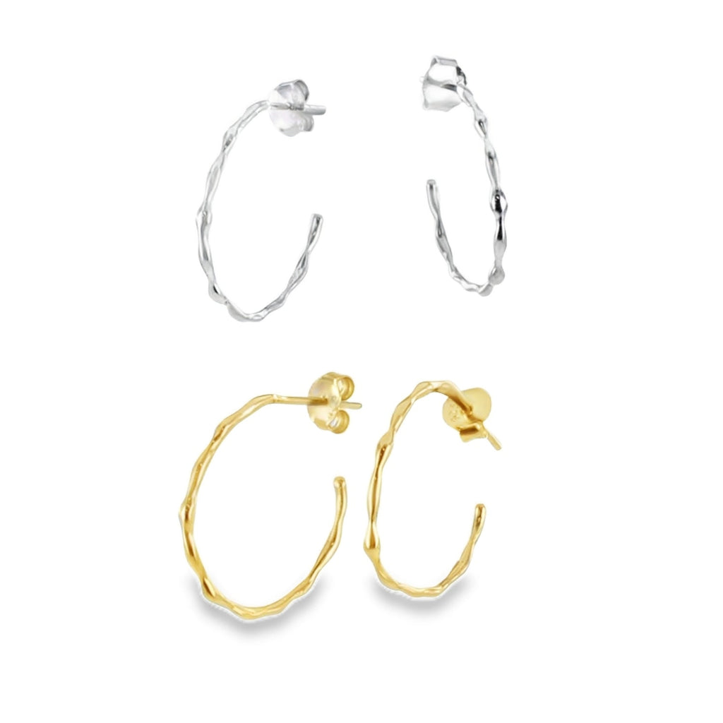 Sterling Silver Hula Hoop Earrings - Reeves & Reeves