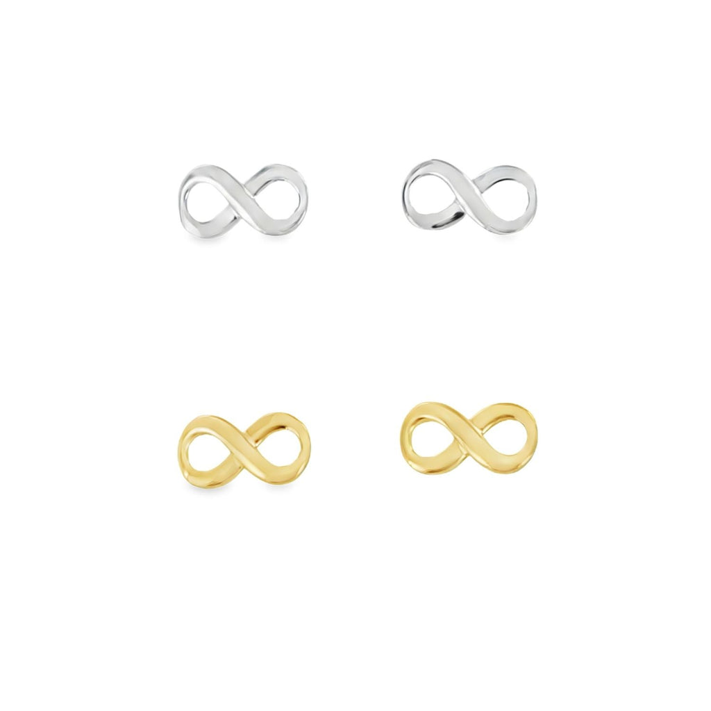 Sterling Silver Infinity Stud Earrings - Reeves & Reeves