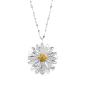 Sterling Silver Large Daisy Necklace - Reeves & Reeves