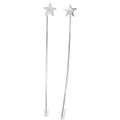 Sterling Silver Long Back Star Earrings - Reeves & Reeves