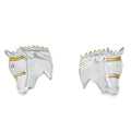 Sterling Silver Mare And Foal Head Studs - Reeves & Reeves
