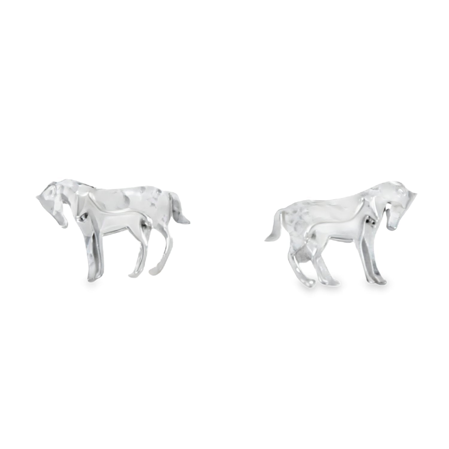 Sterling Silver Mare and Foal Studs - Reeves & Reeves