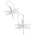 Sterling Silver Mayfly Earrings - Reeves & Reeves
