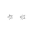 Sterling Silver Mini Open Star Stud Earrings - Reeves & Reeves