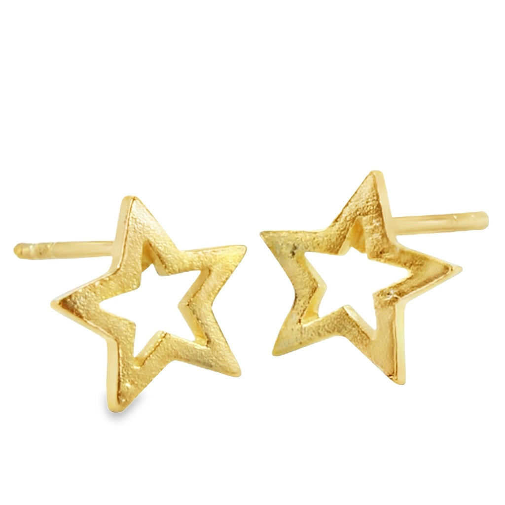 Sterling Silver Open Starry Studs - Reeves & Reeves
