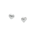 Sterling Silver Origami Heart Design Earrings - Reeves & Reeves