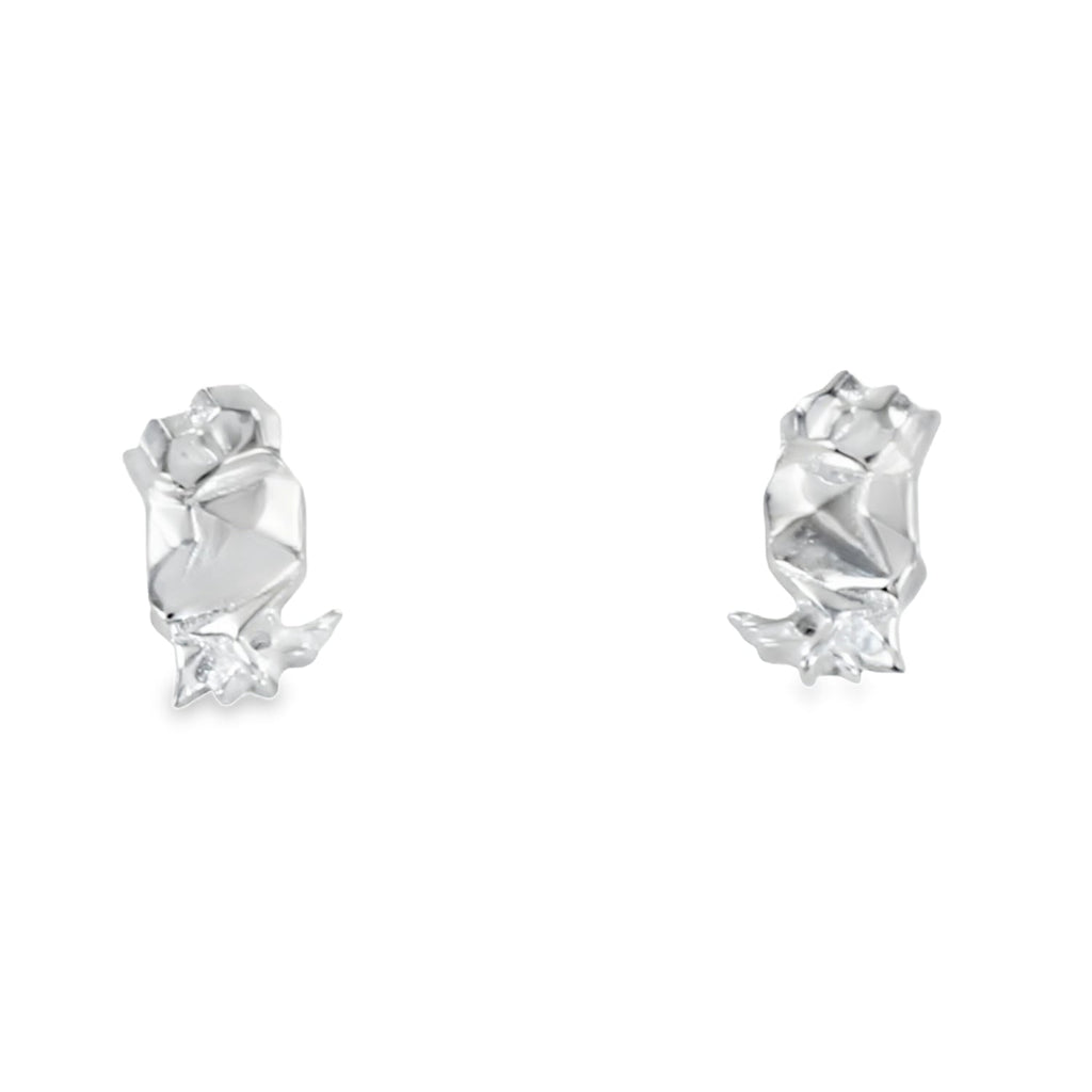Sterling Silver Origami Owl Stud Earring - Reeves & Reeves