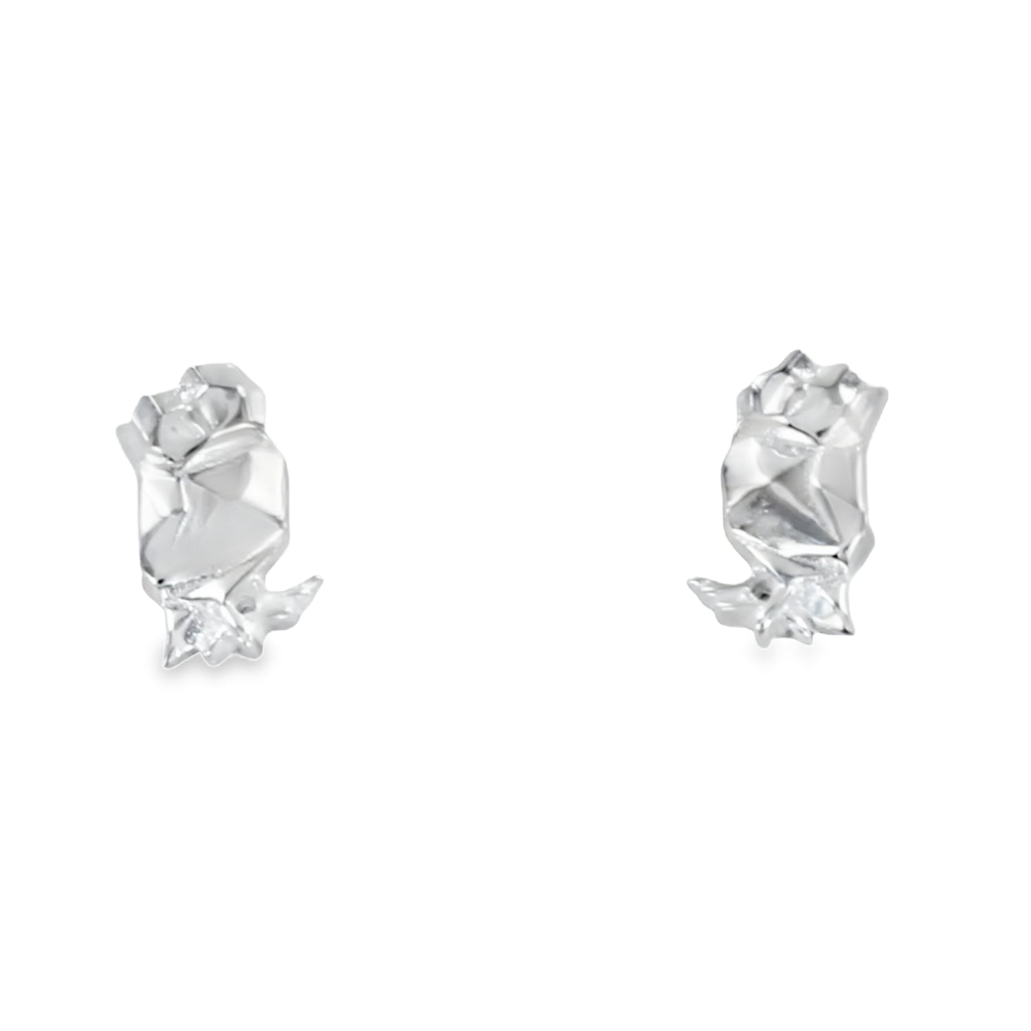 Sterling Silver Origami Owl Stud Earring - Reeves & Reeves