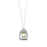Sterling Silver Pair of Stirrups Necklace - Reeves & Reeves