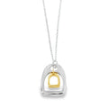 Sterling Silver Pair of Stirrups Necklace - Reeves & Reeves