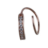 Sterling Silver Pavé Curl Earring