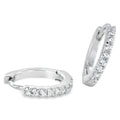 Sterling Silver Pavé hoop earrings - Reeves & Reeves
