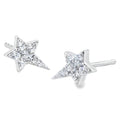 Sterling Silver Pave Star Stud Earrings - Reeves & Reeves