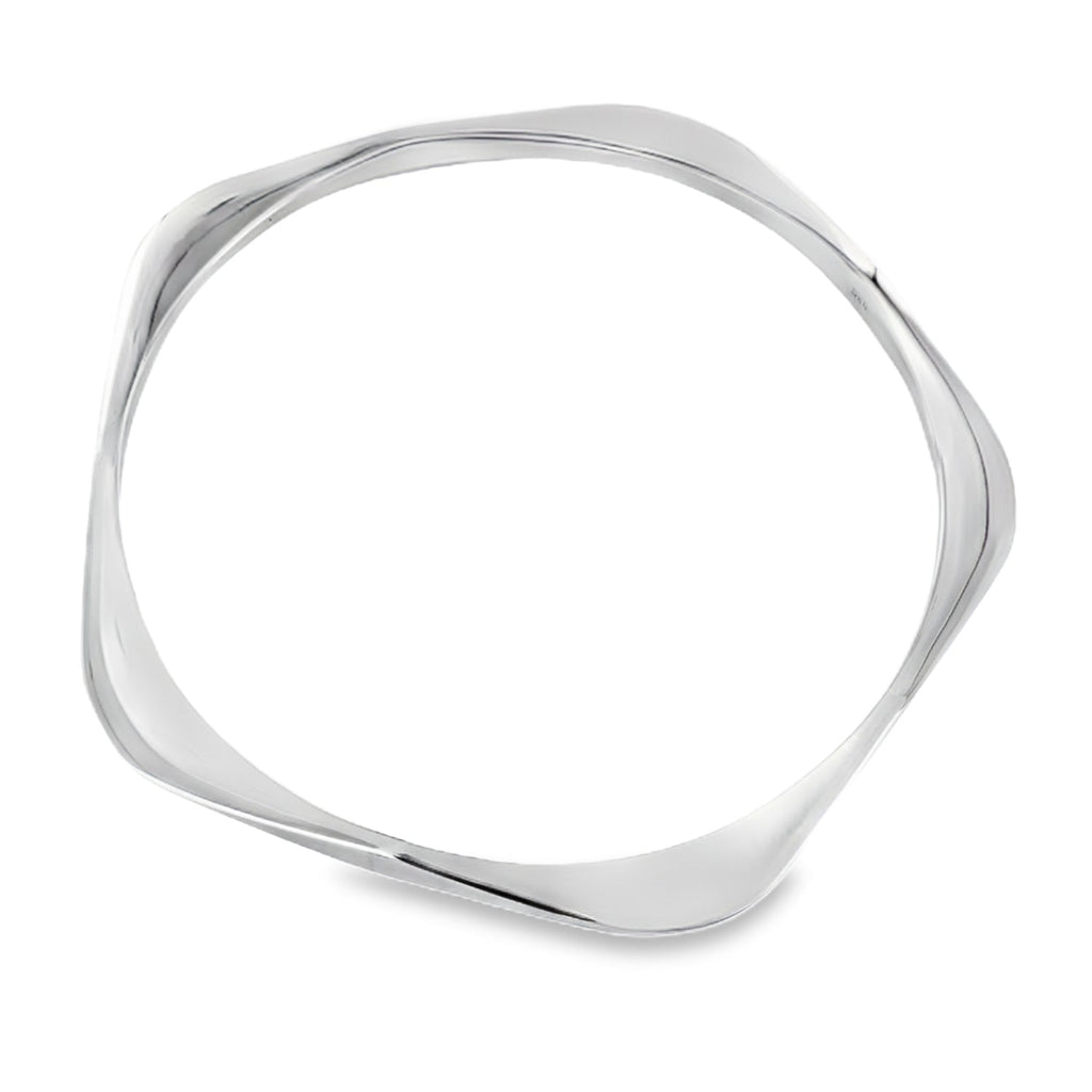 Sterling Silver Pentagon Bangle - Reeves & Reeves