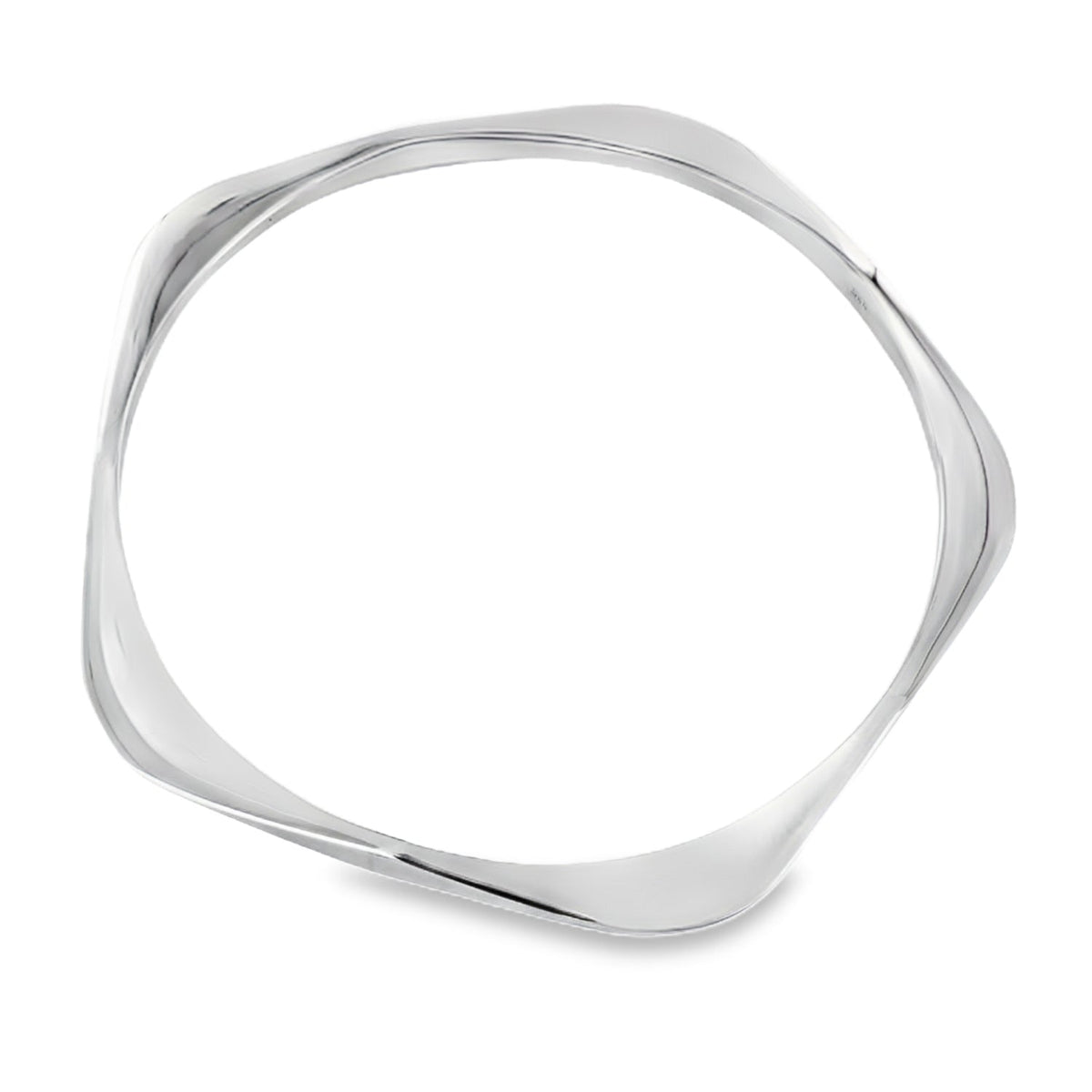 Sterling Silver Pentagon Bangle - Reeves & Reeves