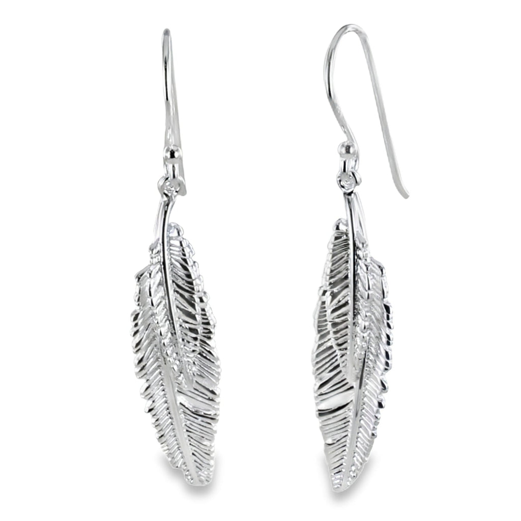 Sterling Silver Plumage Drop Earring - Reeves & Reeves