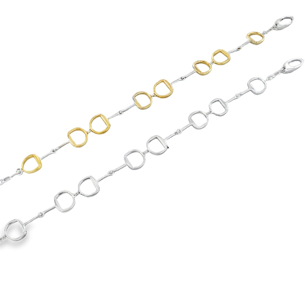 Sterling silver Quad Snaffle Bracelet - Reeves & Reeves