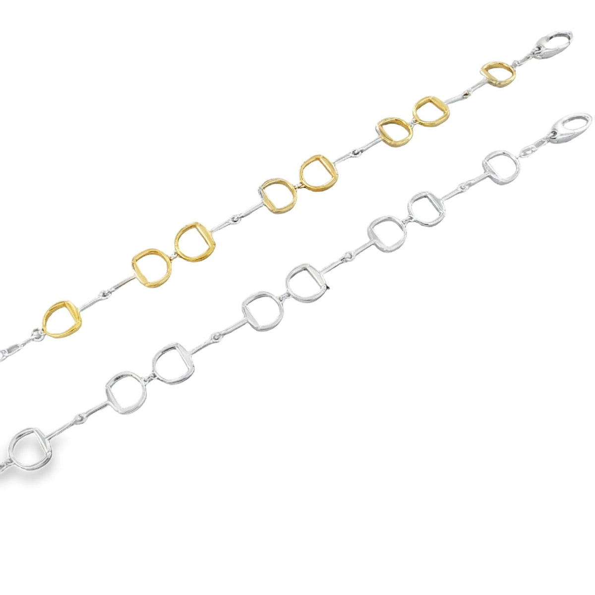 Sterling silver Quad Snaffle Bracelet - Reeves & Reeves