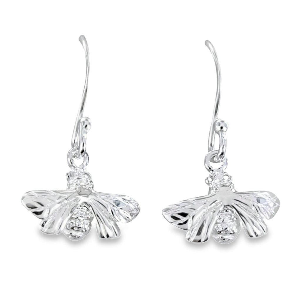Sterling Silver Queen Bee Drop Earrings - Reeves & Reeves
