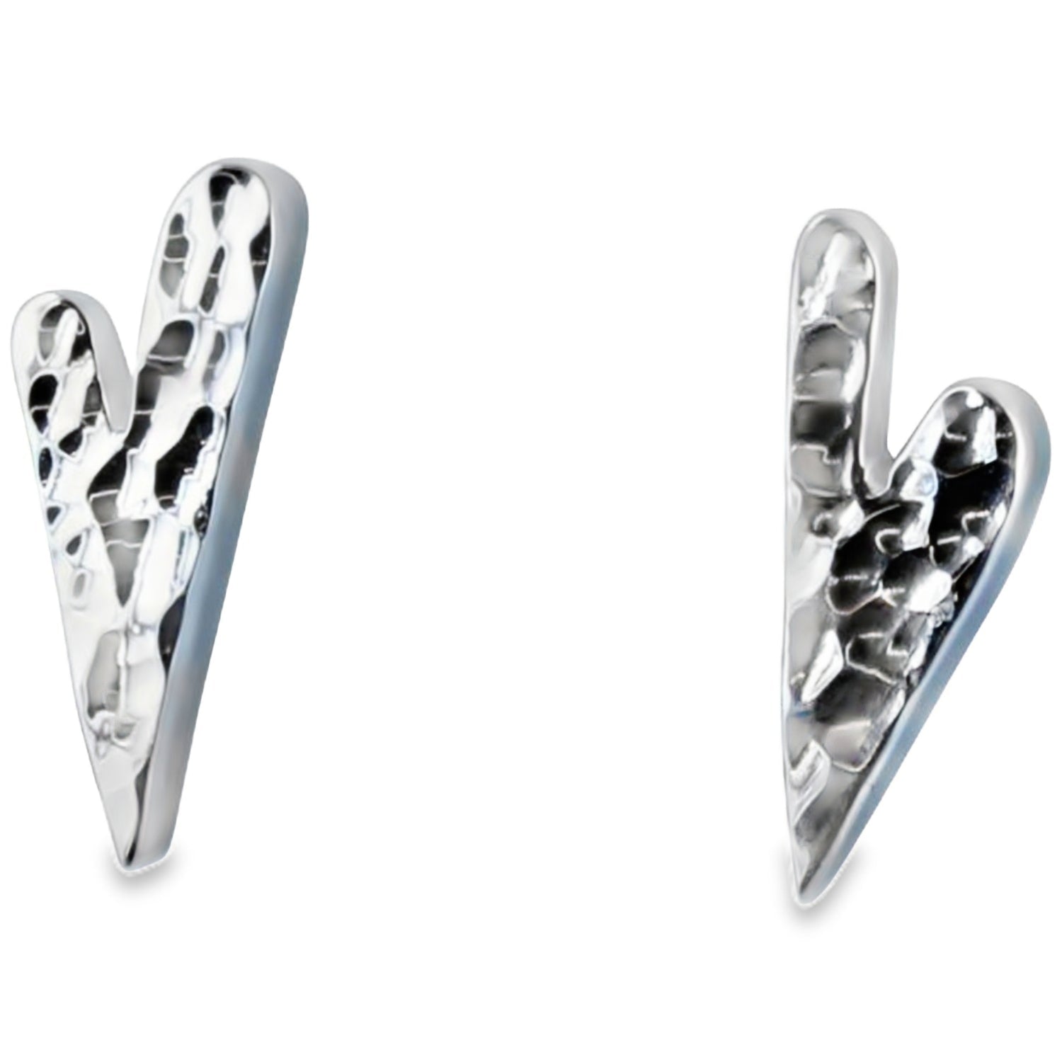 Sterling Silver Queen of Hearts Stud Earrings - Reeves & Reeves