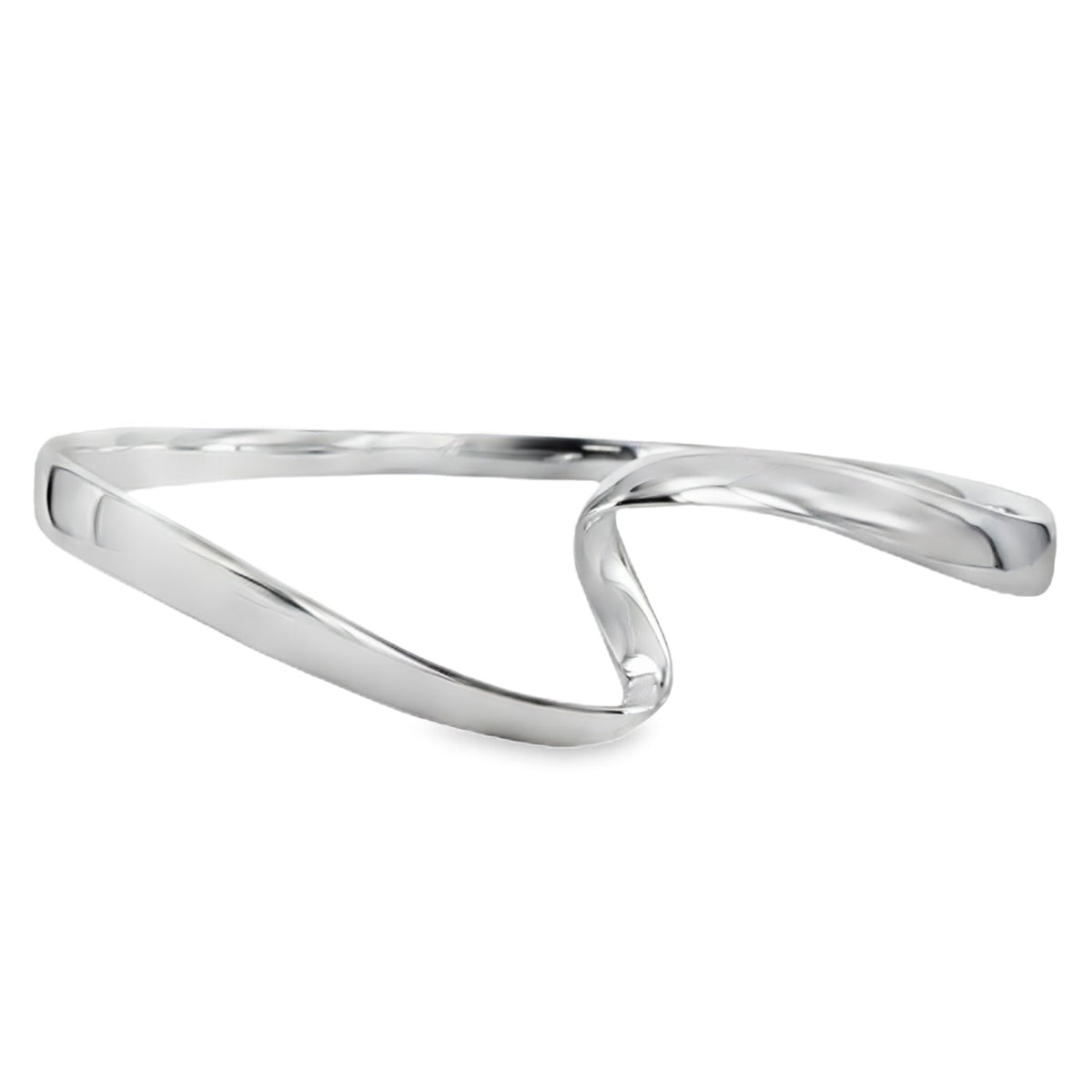 Sterling Silver Ribbon Bangle - Reeves & Reeves