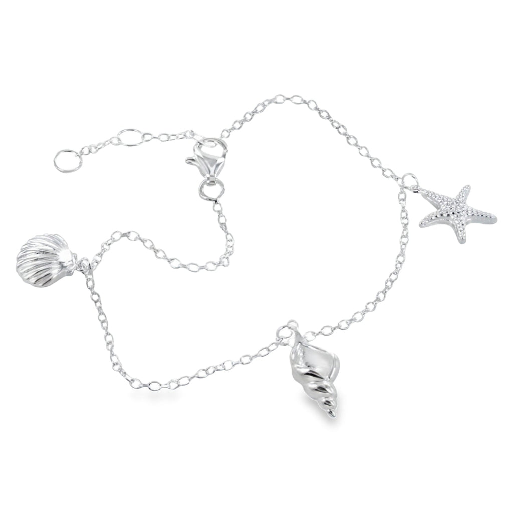 Sterling Silver Rock Pool Charm Bracelet - Reeves & Reeves