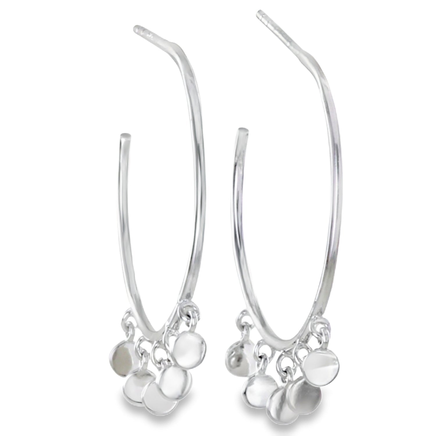 Sterling Silver Shaker Hoop Earrings - Reeves & Reeves